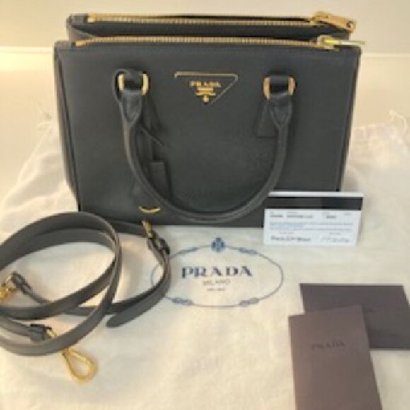 PRADA Galleria Handbag - Shoulder bag in Saffiano black Leather,  Model 1BA896 - Picture 8 of 9